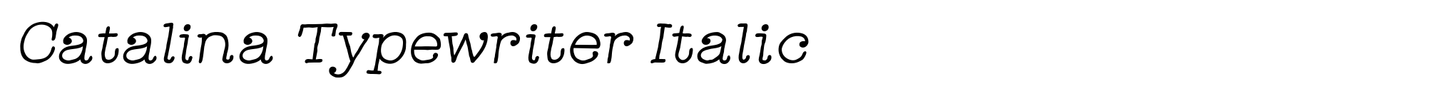 Catalina Typewriter Italic image